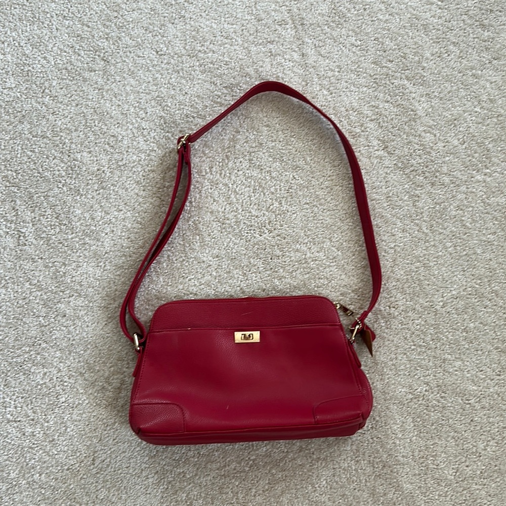 Red hand bag